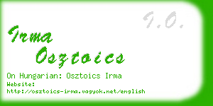 irma osztoics business card